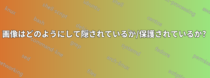 画像はどのようにして隠されているか/保護されているか?