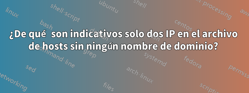 ¿De qué son indicativos solo dos IP en el archivo de hosts sin ningún nombre de dominio?