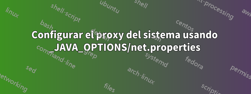 Configurar el proxy del sistema usando _JAVA_OPTIONS/net.properties