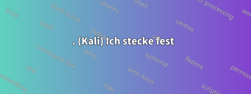 . (Kali) Ich stecke fest 