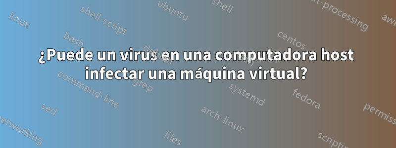 ¿Puede un virus en una computadora host infectar una máquina virtual?