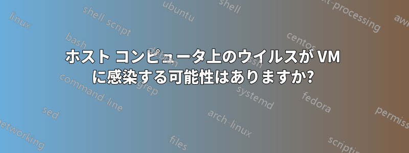 ホスト コンピュータ上のウイルスが VM に感染する可能性はありますか?