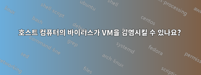 호스트 컴퓨터의 바이러스가 VM을 감염시킬 수 있나요?