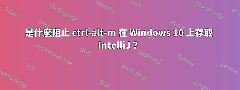 是什麼阻止 ctrl-alt-m 在 Windows 10 上存取 IntelliJ？
