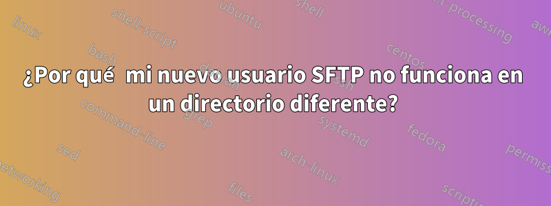 ¿Por qué mi nuevo usuario SFTP no funciona en un directorio diferente?