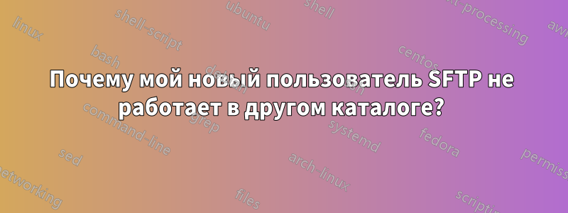 Почему мой новый пользователь SFTP не работает в другом каталоге?
