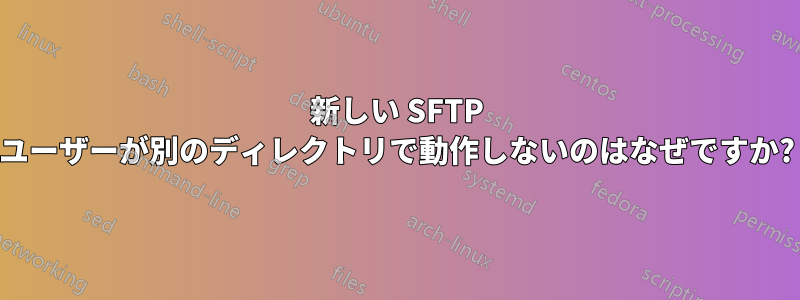 新しい SFTP ユーザーが別のディレクトリで動作しないのはなぜですか?