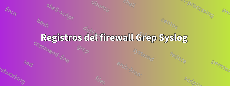 Registros del firewall Grep Syslog