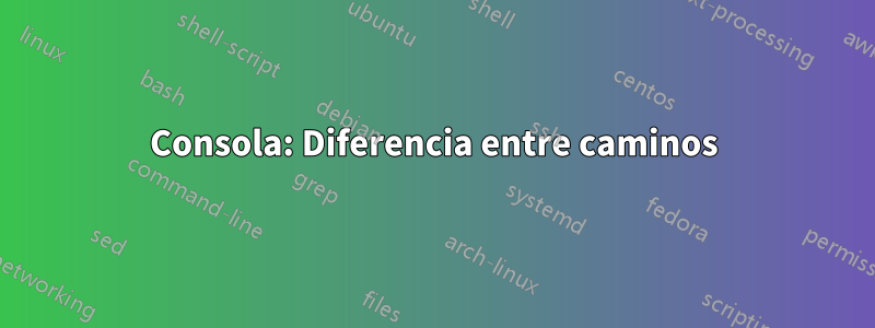 Consola: Diferencia entre caminos