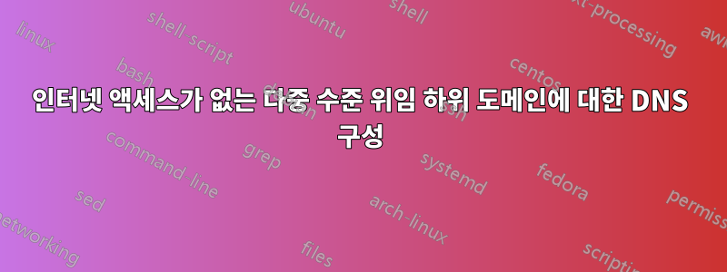 인터넷 액세스가 없는 다중 수준 위임 하위 도메인에 대한 DNS 구성