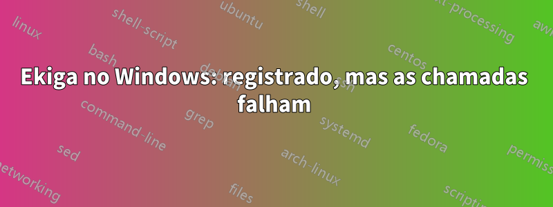 Ekiga no Windows: registrado, mas as chamadas falham