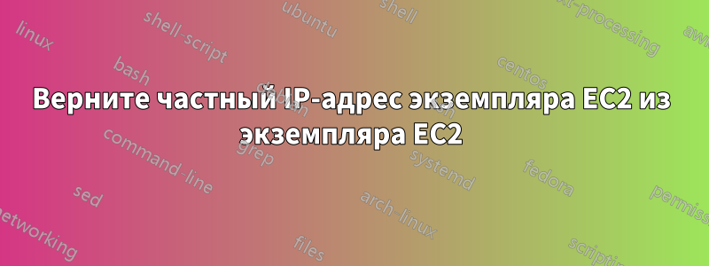 Верните частный IP-адрес экземпляра EC2 из экземпляра EC2