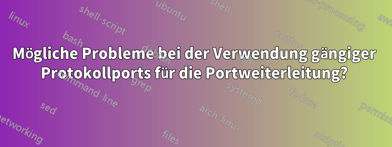 Mögliche Probleme bei der Verwendung gängiger Protokollports für die Portweiterleitung?