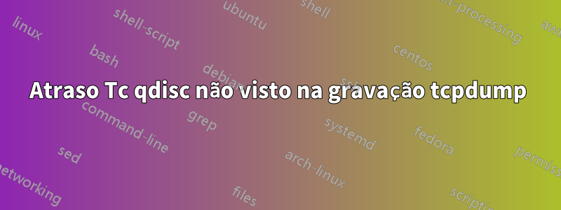 Atraso Tc qdisc não visto na gravação tcpdump