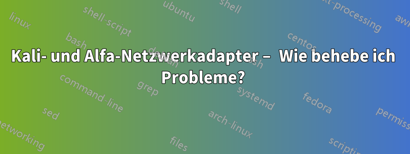 Kali- und Alfa-Netzwerkadapter – Wie behebe ich Probleme?