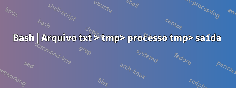 Bash | Arquivo txt > tmp> processo tmp> saída