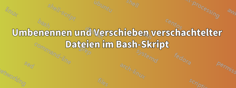 Umbenennen und Verschieben verschachtelter Dateien im Bash-Skript