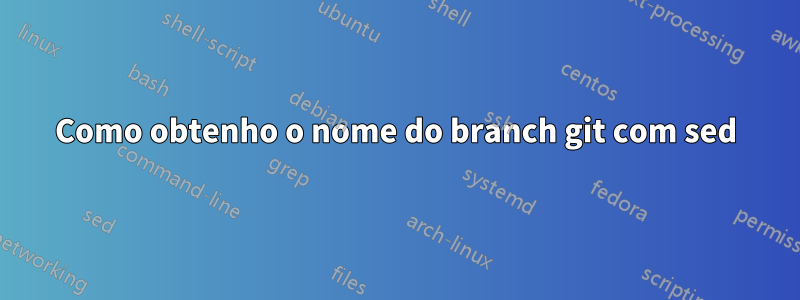 Como obtenho o nome do branch git com sed