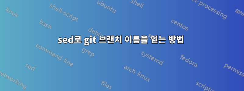 sed로 git 브랜치 이름을 얻는 방법