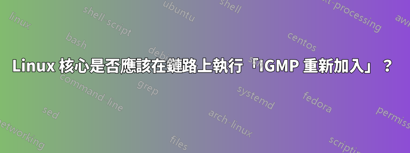 Linux 核心是否應該在鏈路上執行「IGMP 重新加入」？