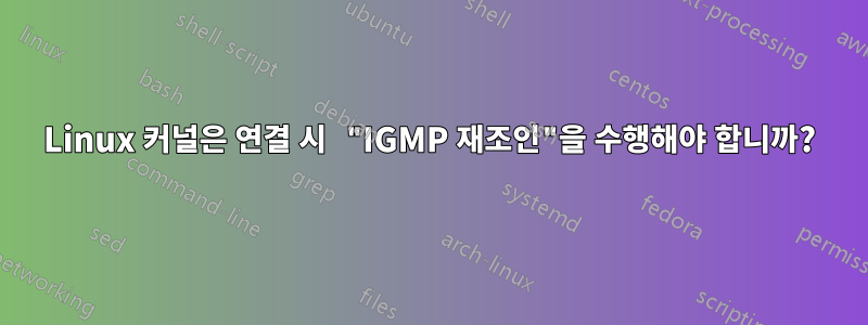 Linux 커널은 연결 시 "IGMP 재조인"을 수행해야 합니까?