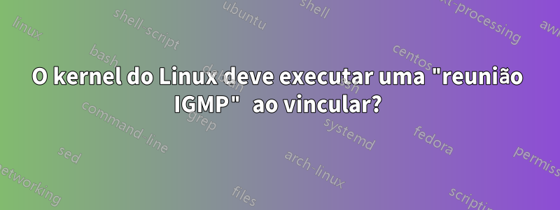 O kernel do Linux deve executar uma "reunião IGMP" ao vincular?