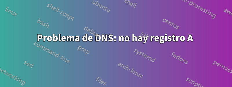 Problema de DNS: no hay registro A