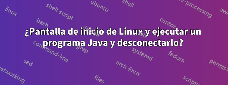 ¿Pantalla de inicio de Linux y ejecutar un programa Java y desconectarlo?