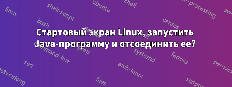 Стартовый экран Linux, запустить Java-программу и отсоединить ее?