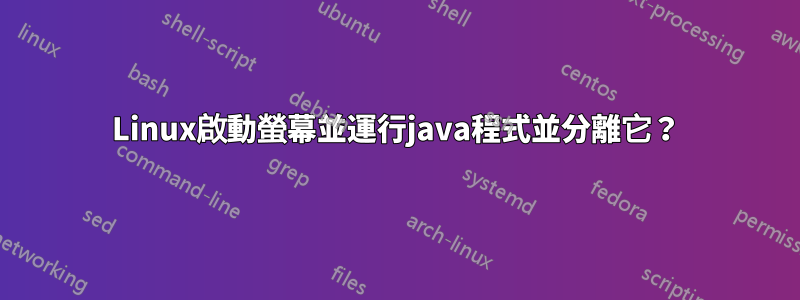 Linux啟動螢幕並運行java程式並分離它？
