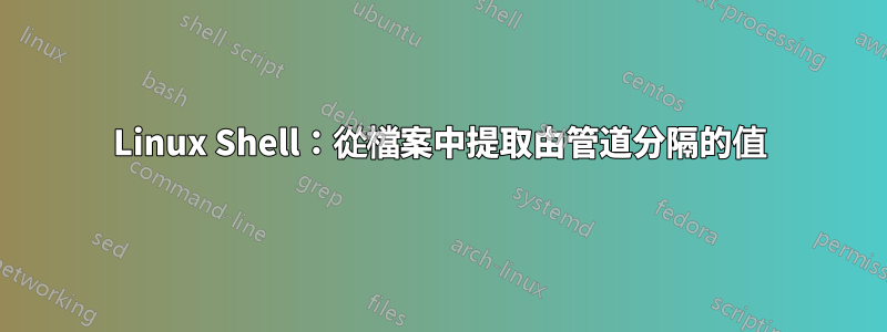 Linux Shell：從檔案中提取由管道分隔的值