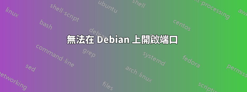 無法在 Debian 上開啟端口