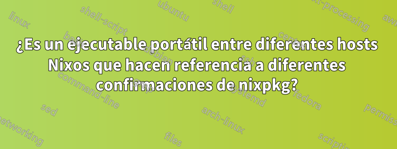¿Es un ejecutable portátil entre diferentes hosts Nixos que hacen referencia a diferentes confirmaciones de nixpkg?