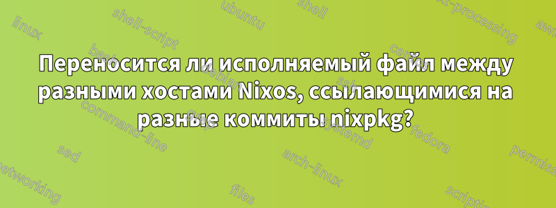 Переносится ли исполняемый файл между разными хостами Nixos, ссылающимися на разные коммиты nixpkg?