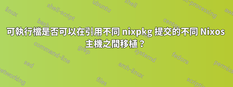 可執行檔是否可以在引用不同 nixpkg 提交的不同 Nixos 主機之間移植？