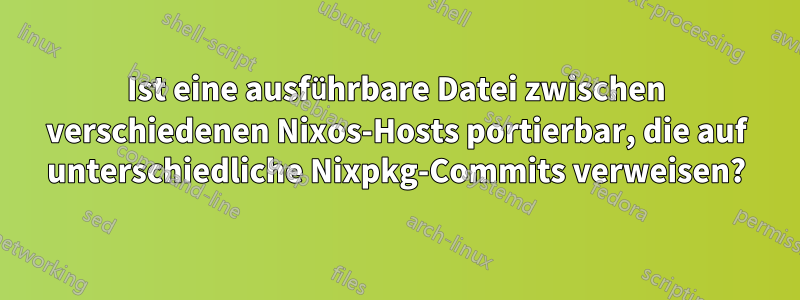 Ist eine ausführbare Datei zwischen verschiedenen Nixos-Hosts portierbar, die auf unterschiedliche Nixpkg-Commits verweisen?