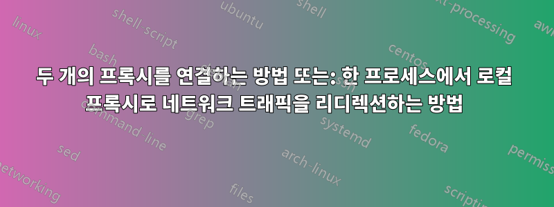 두 개의 프록시를 연결하는 방법 또는: 한 프로세스에서 로컬 프록시로 네트워크 트래픽을 리디렉션하는 방법
