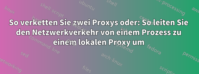 So verketten Sie zwei Proxys oder: So leiten Sie den Netzwerkverkehr von einem Prozess zu einem lokalen Proxy um