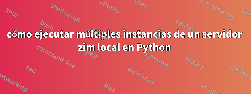 cómo ejecutar múltiples instancias de un servidor zim local en Python