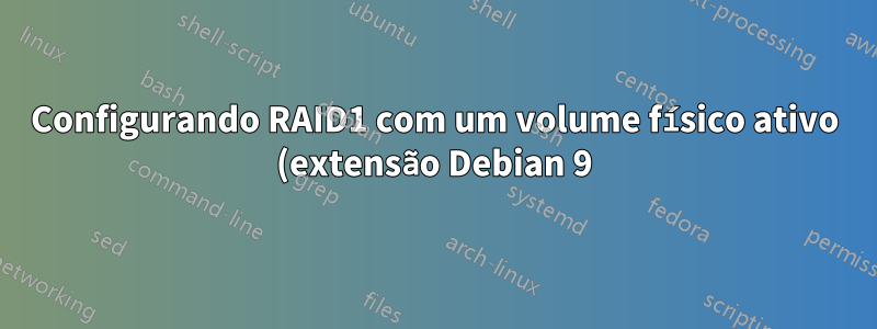 Configurando RAID1 com um volume físico ativo (extensão Debian 9)