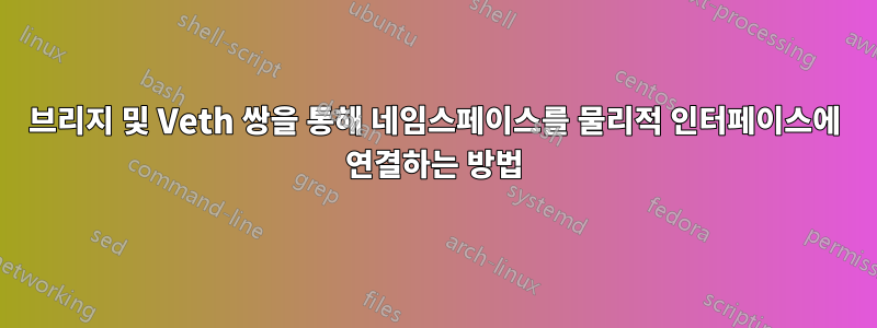 브리지 및 Veth 쌍을 통해 네임스페이스를 물리적 인터페이스에 연결하는 방법