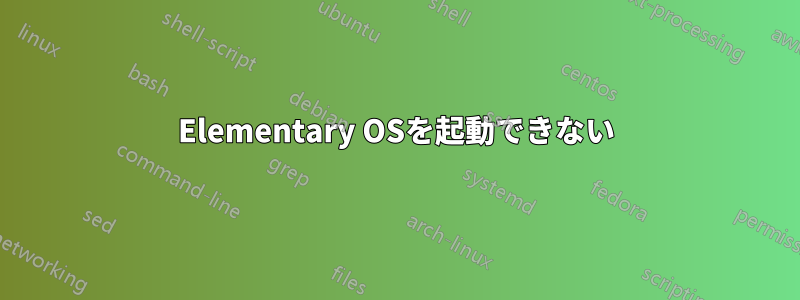 Elementary OSを起動できない