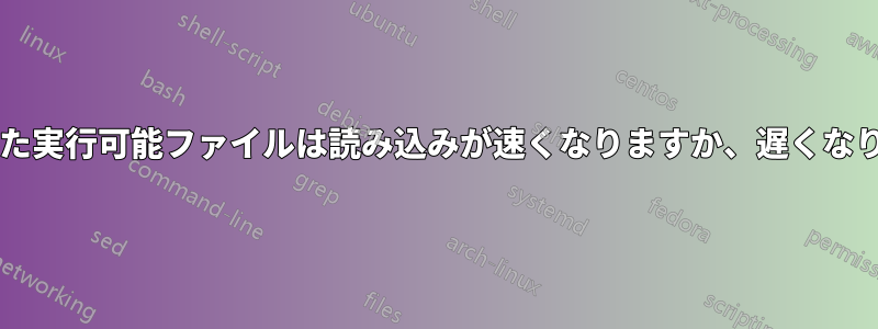 圧縮された実行可能ファイルは読み込みが速くなりますか、遅くなりますか?