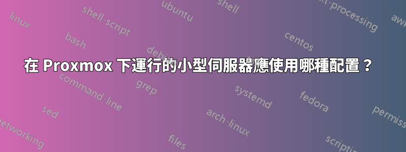 在 Proxmox 下運行的小型伺服器應使用哪種配置？ 