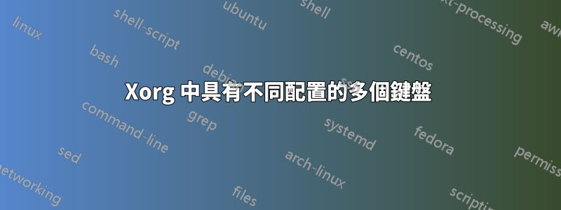 Xorg 中具有不同配置的多個鍵盤