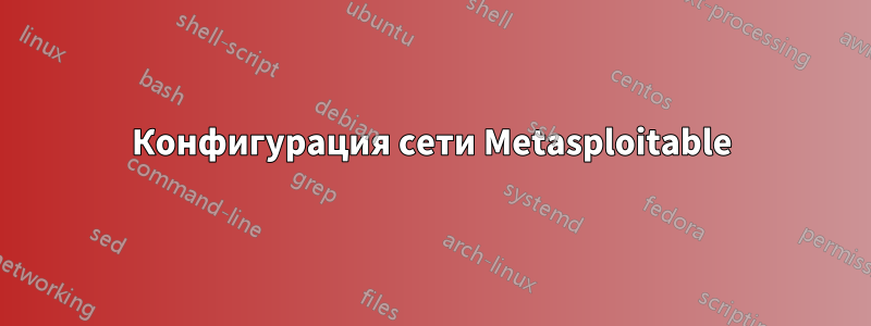 Конфигурация сети Metasploitable