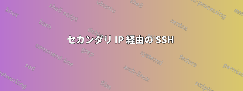 セカンダリ IP 経由の SSH