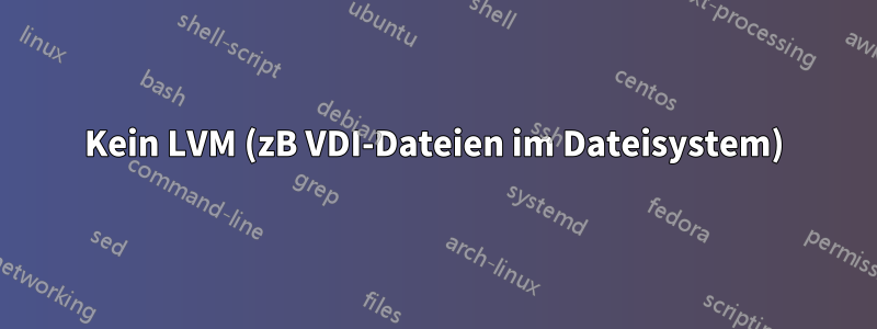 Kein LVM (zB VDI-Dateien im Dateisystem)