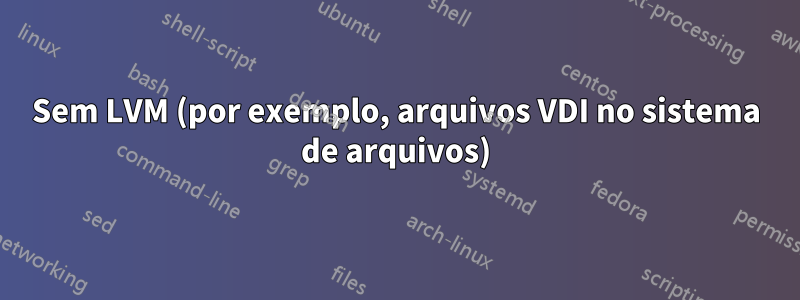 Sem LVM (por exemplo, arquivos VDI no sistema de arquivos)