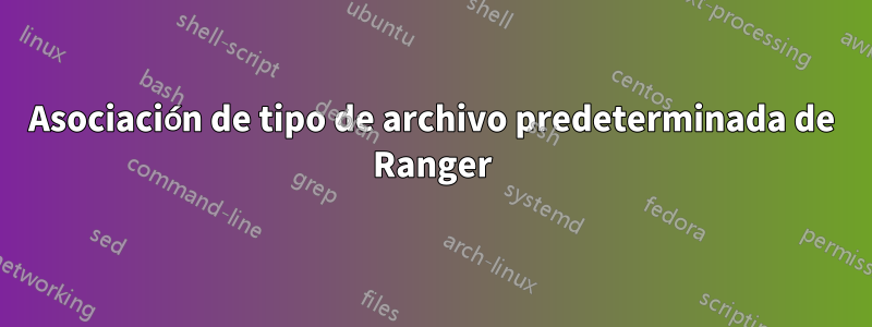 Asociación de tipo de archivo predeterminada de Ranger